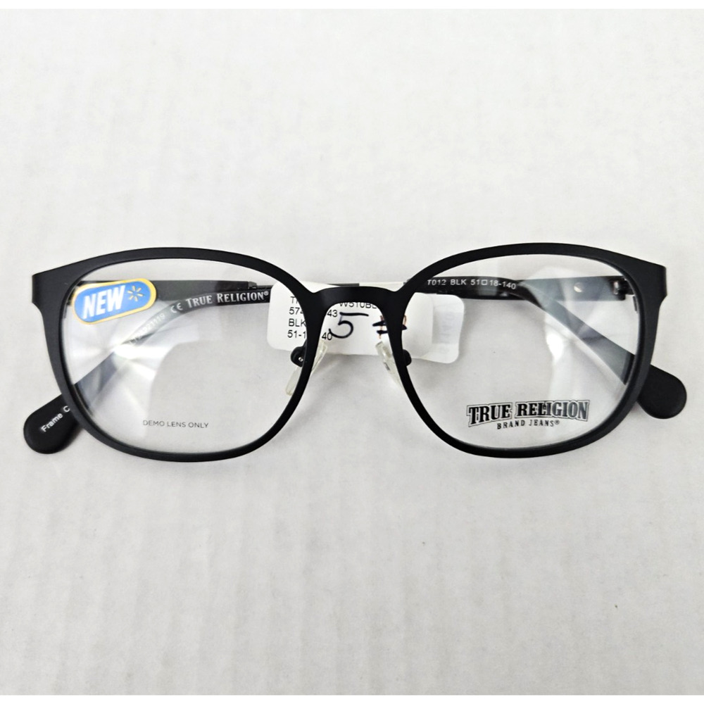 True Religion Eyeglasses Frame Size 51- 18 - 140 Black Silver Eye Glasses